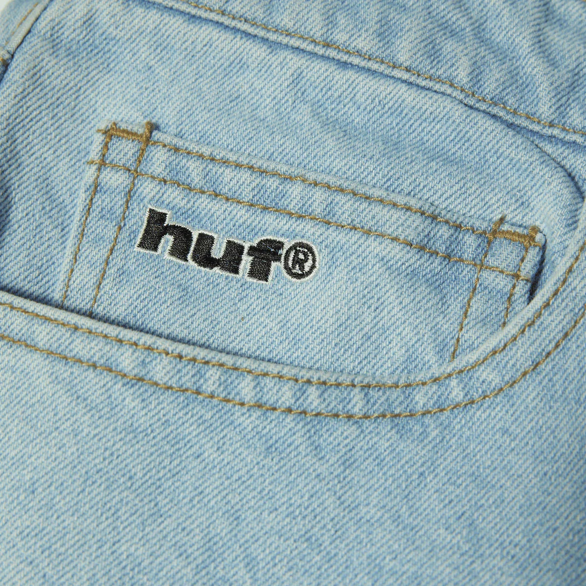 Huf Basic Ass Jeans Washed Light Blue