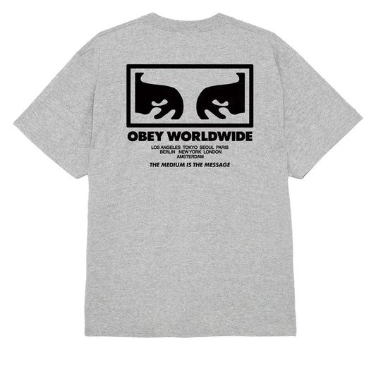 Obey The Medium Is The Message T-Shirt (Grey)