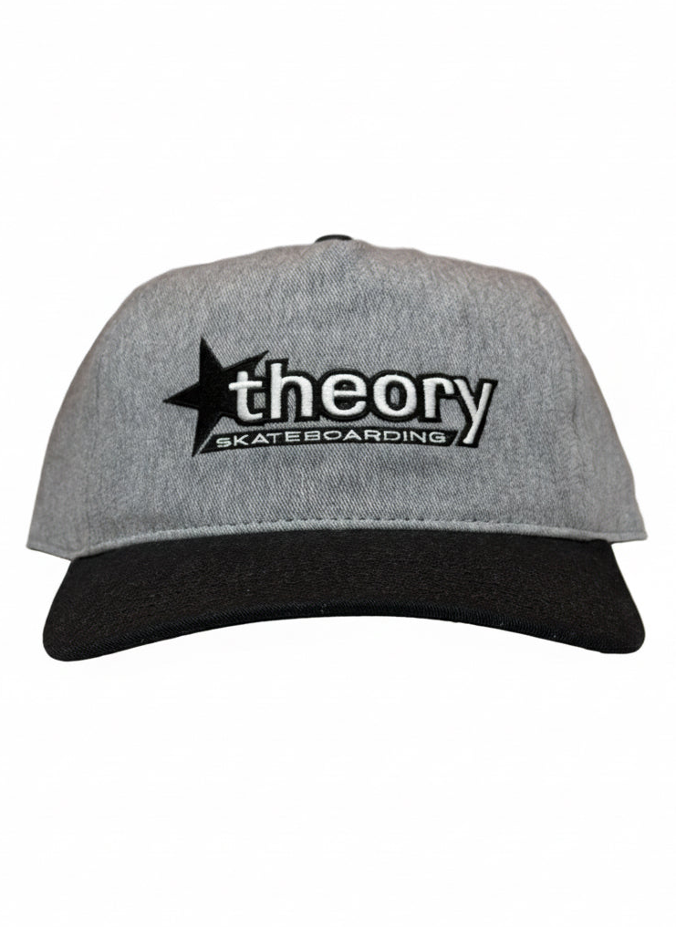Theory Skate Shop “Star Logo” Hat (Grey/Black)