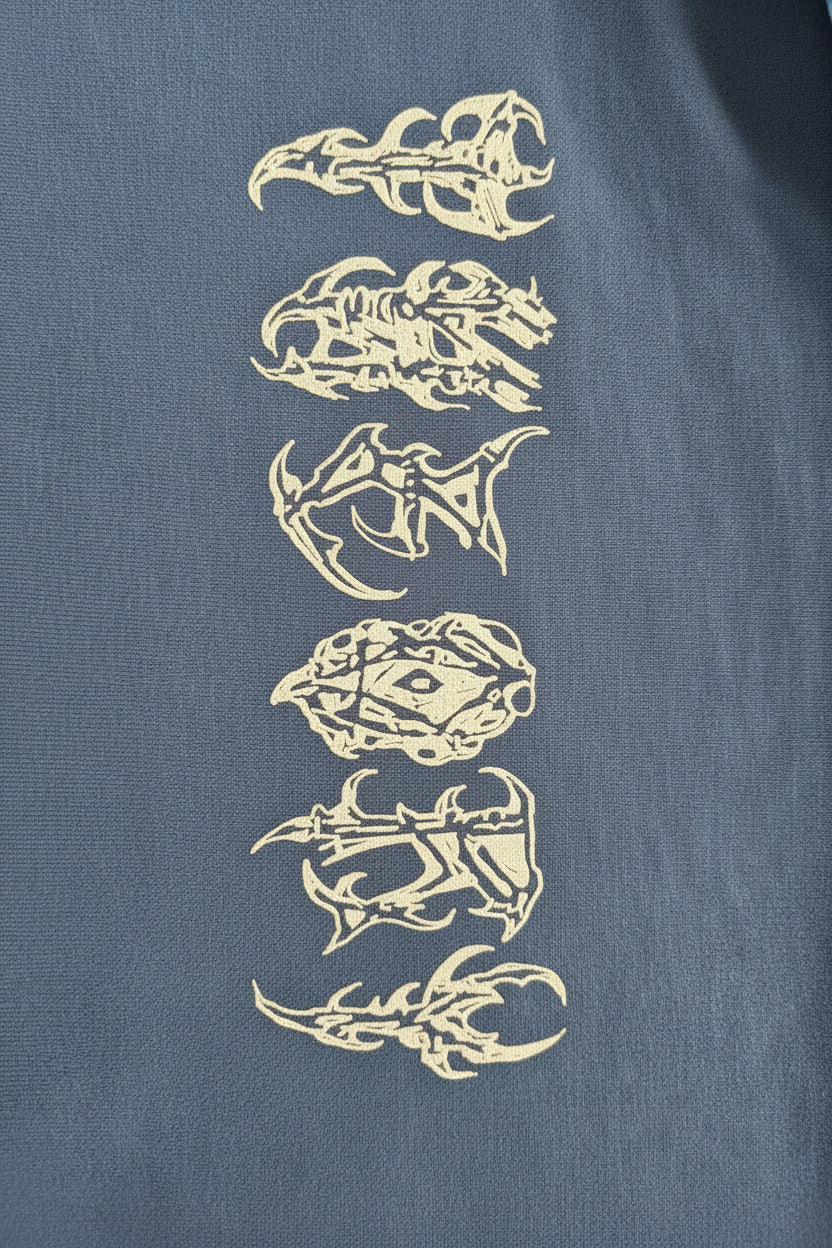 Theory T- Shirt Sigilism Logo Light Grey/ Blue