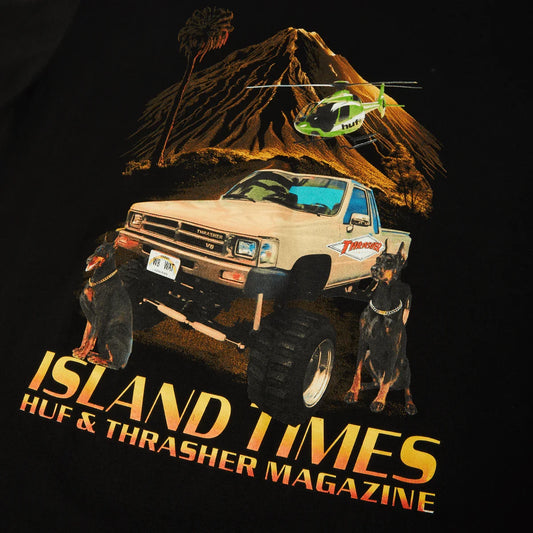 HUF x Thrasher Island Times T-Shirt (Black)
