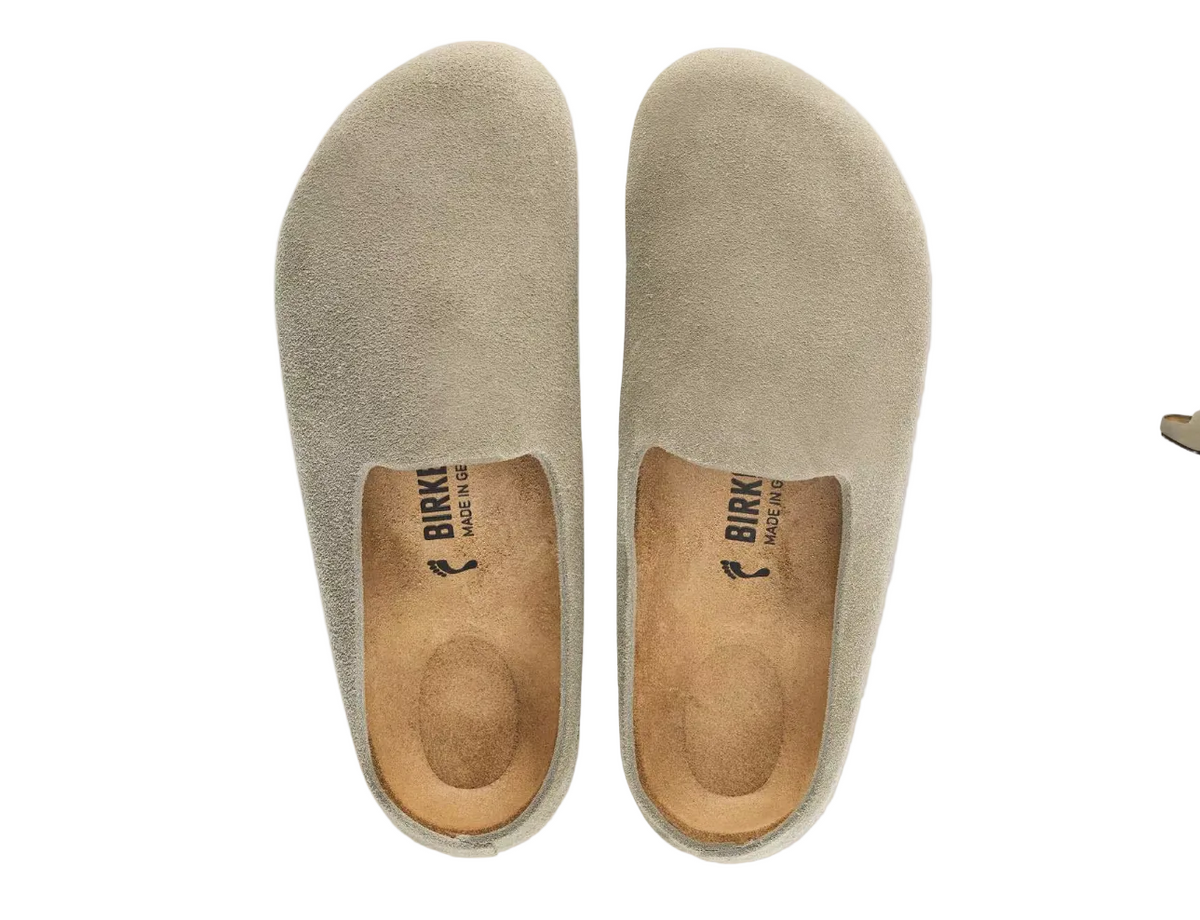 Birkenstock Amsterdam Wrapped Suede (Taupe)