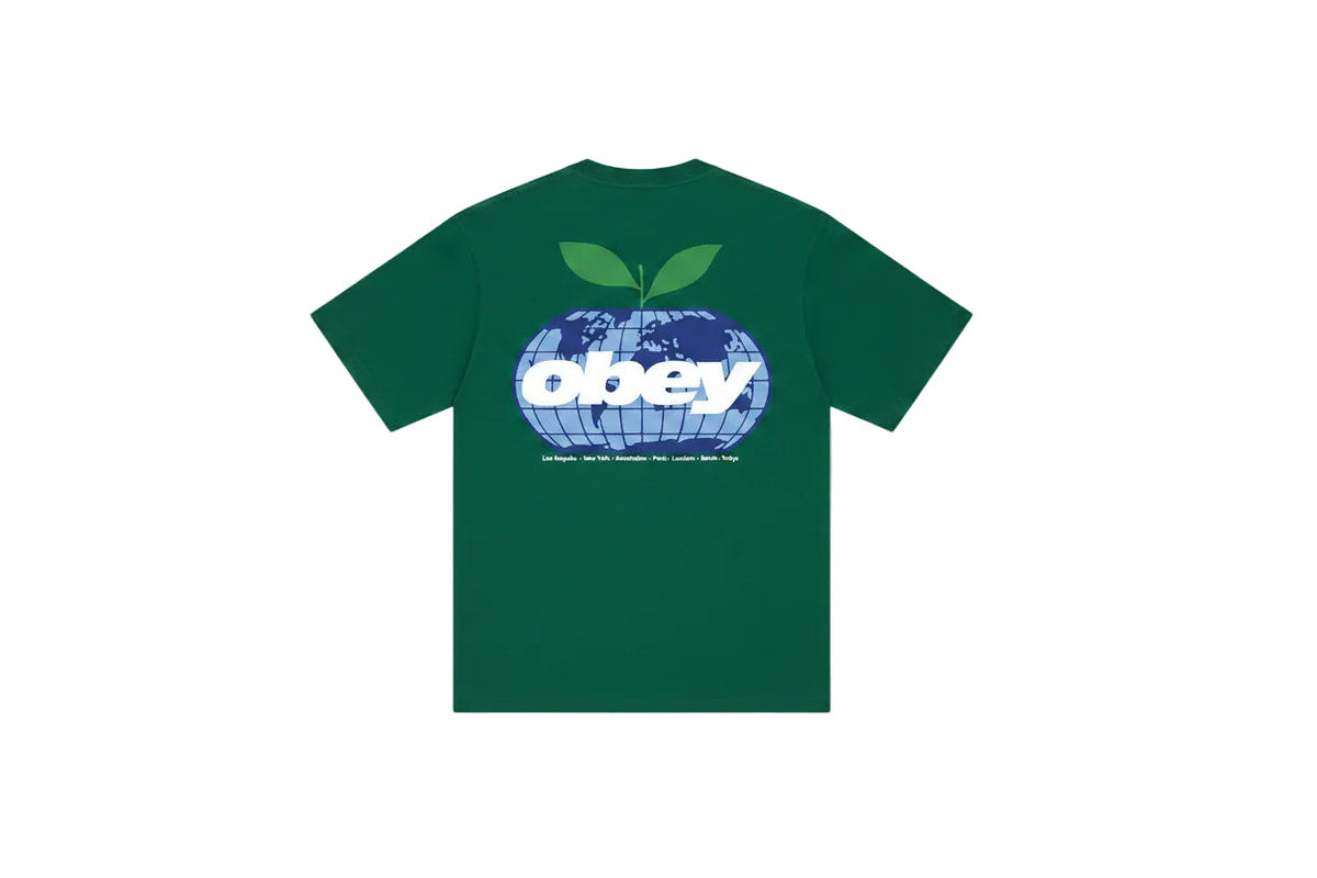 Obey Intercontinental Tee - Forest Green