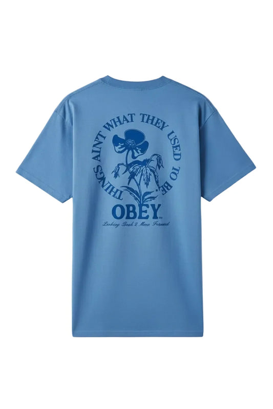 Obey Move Forward T-Shirt Azure Blue