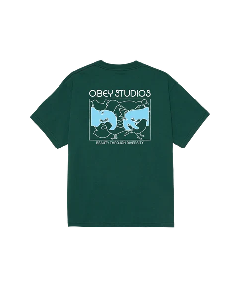 Obey Beauty Through Diversity Tee Rainforest Green