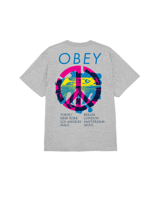 Obey Peace Brick Classic T-Shirt (Heather Grey)