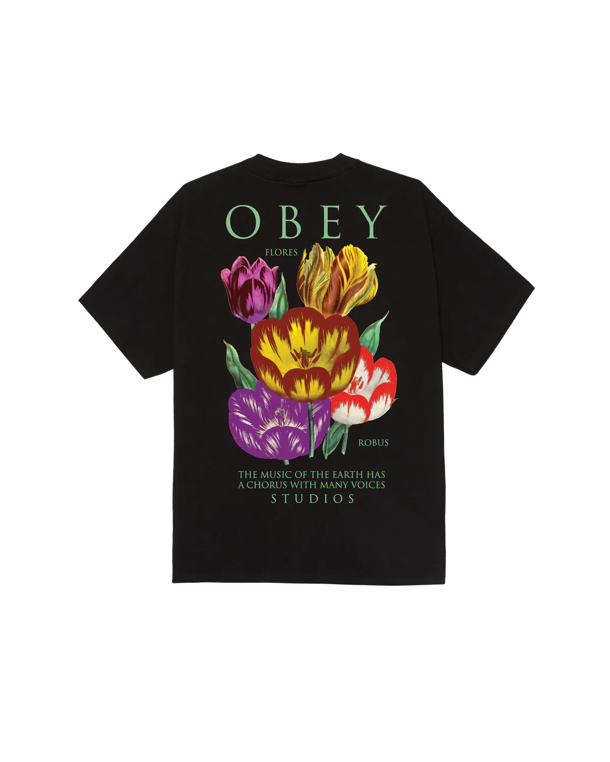 Obey Flores Robus Classic T-Shirt (Black)