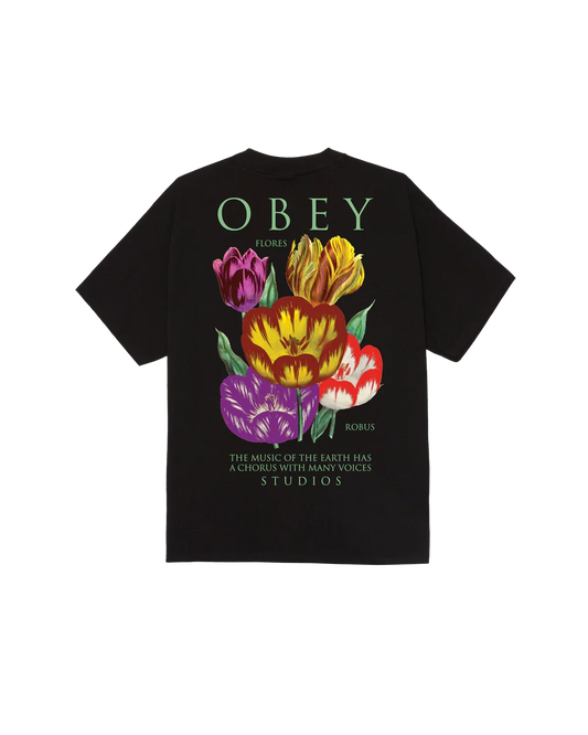 Obey Flores Robus Classic T-Shirt (Black)