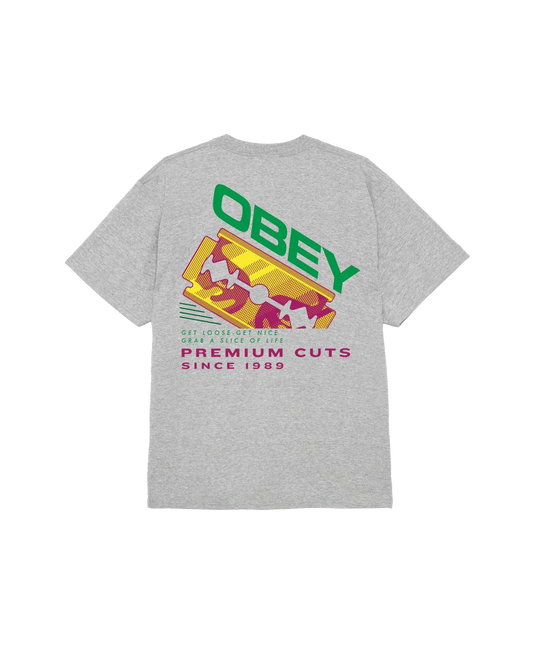 Obey Razor Classic T-Shirt (Heather Grey)