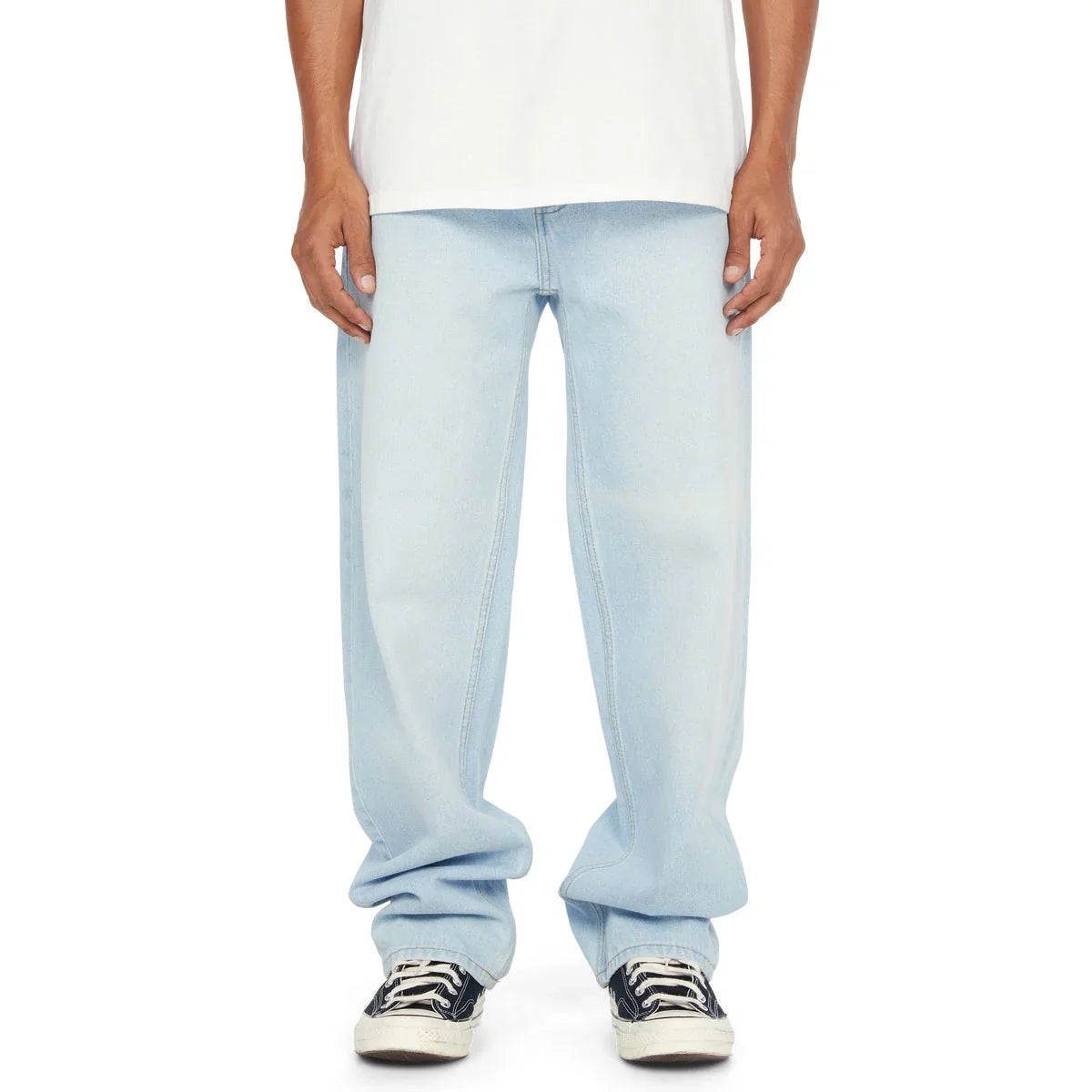 Huf Basic Ass Jeans Washed Light Blue