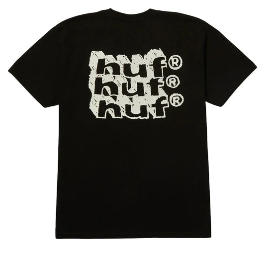 HUF Hand Stacked T-Shirt - Black