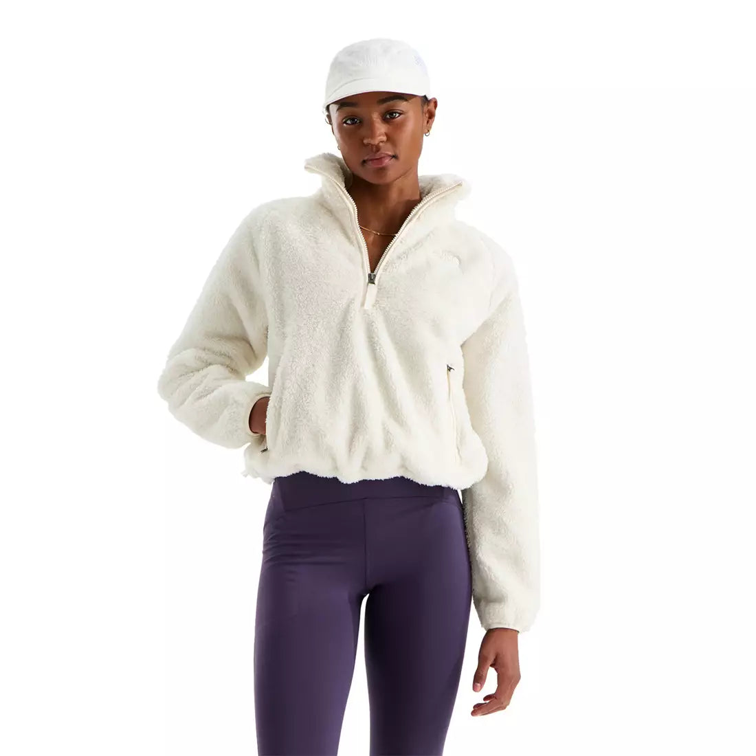 The North Face Women's Osito Evolve 1/2 Zip jacket - White Dune