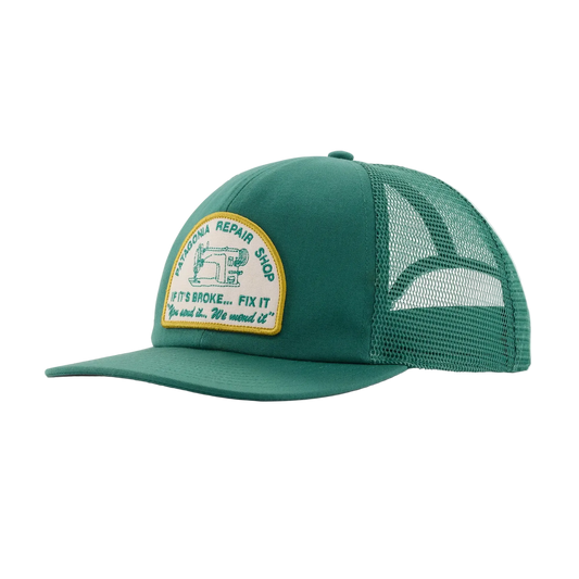 Patagonia Relaxed Trucker Hat Repair Shop: Gem Green