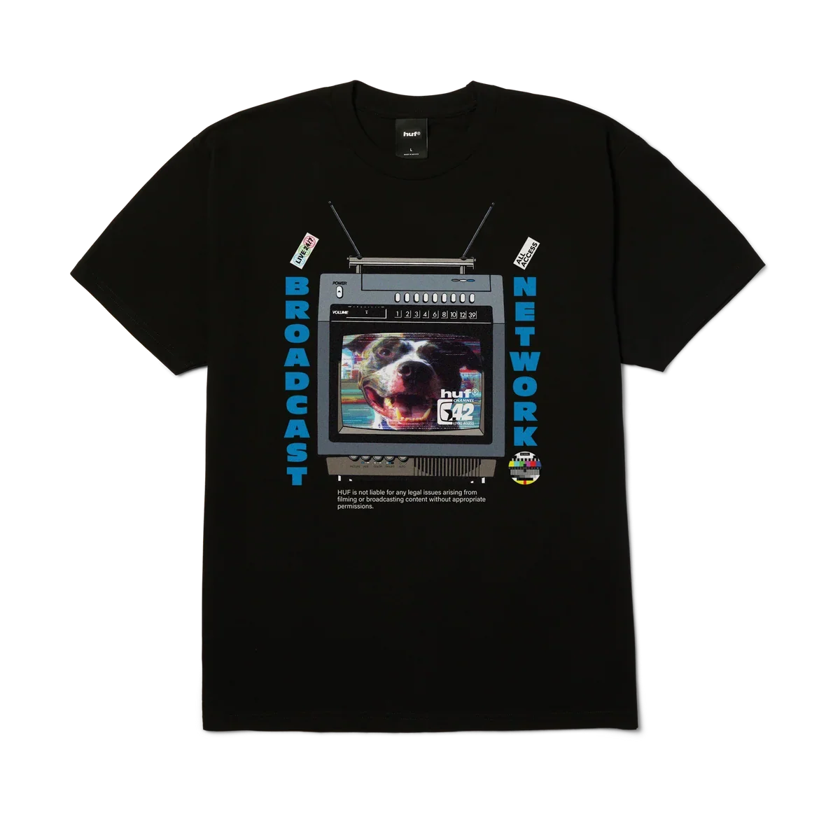 HUF Broadcast T-Shirt (Black)