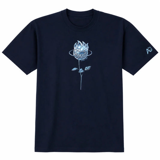 Spitfire x April Chrome Rose Bighead Navy Short Sleeve Shirt