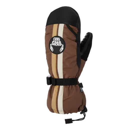 Crab Grab Clinch Mitten Brown Racer