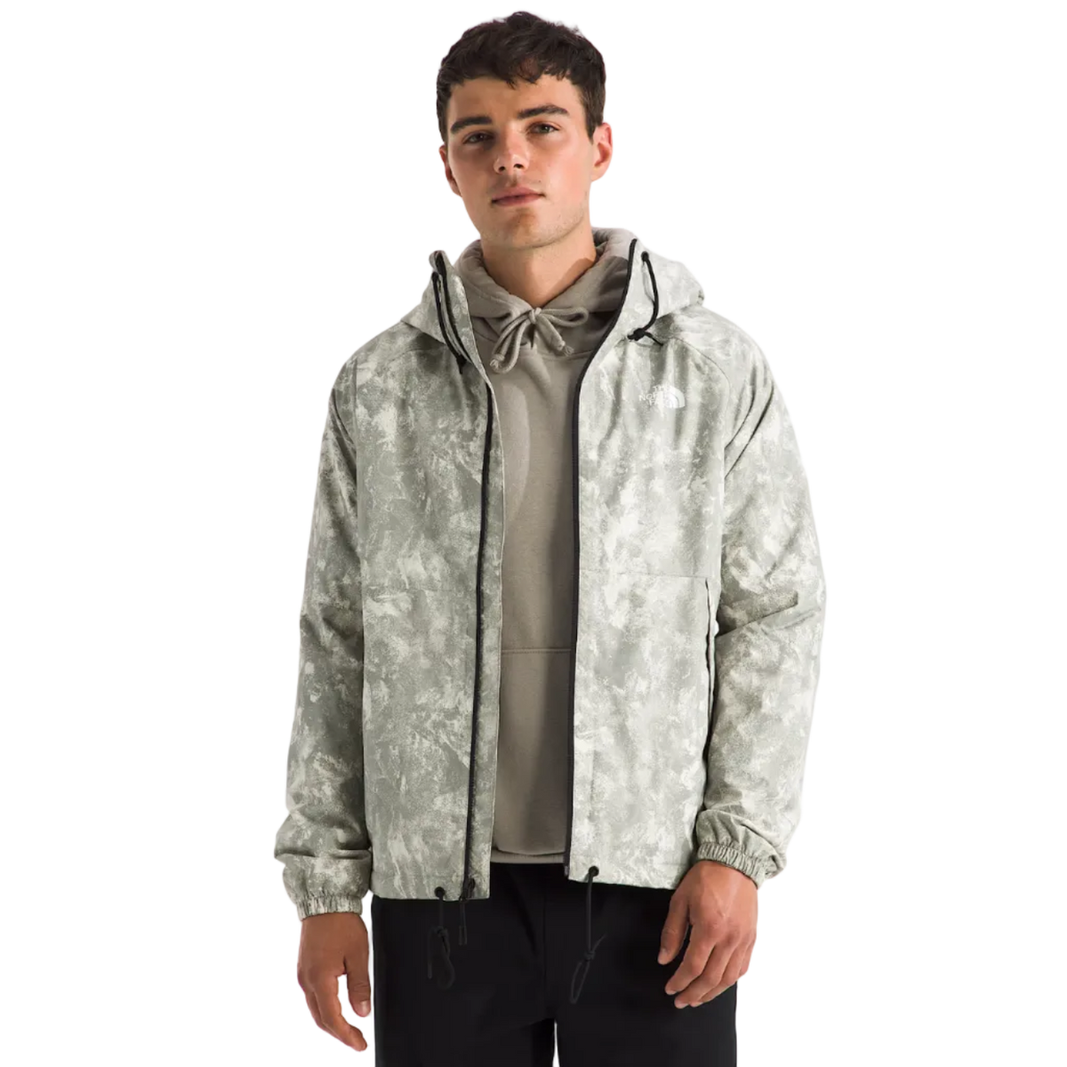 The North Face Men's Antora Rain Hoodie (Stone Slab chalk Texture Print)