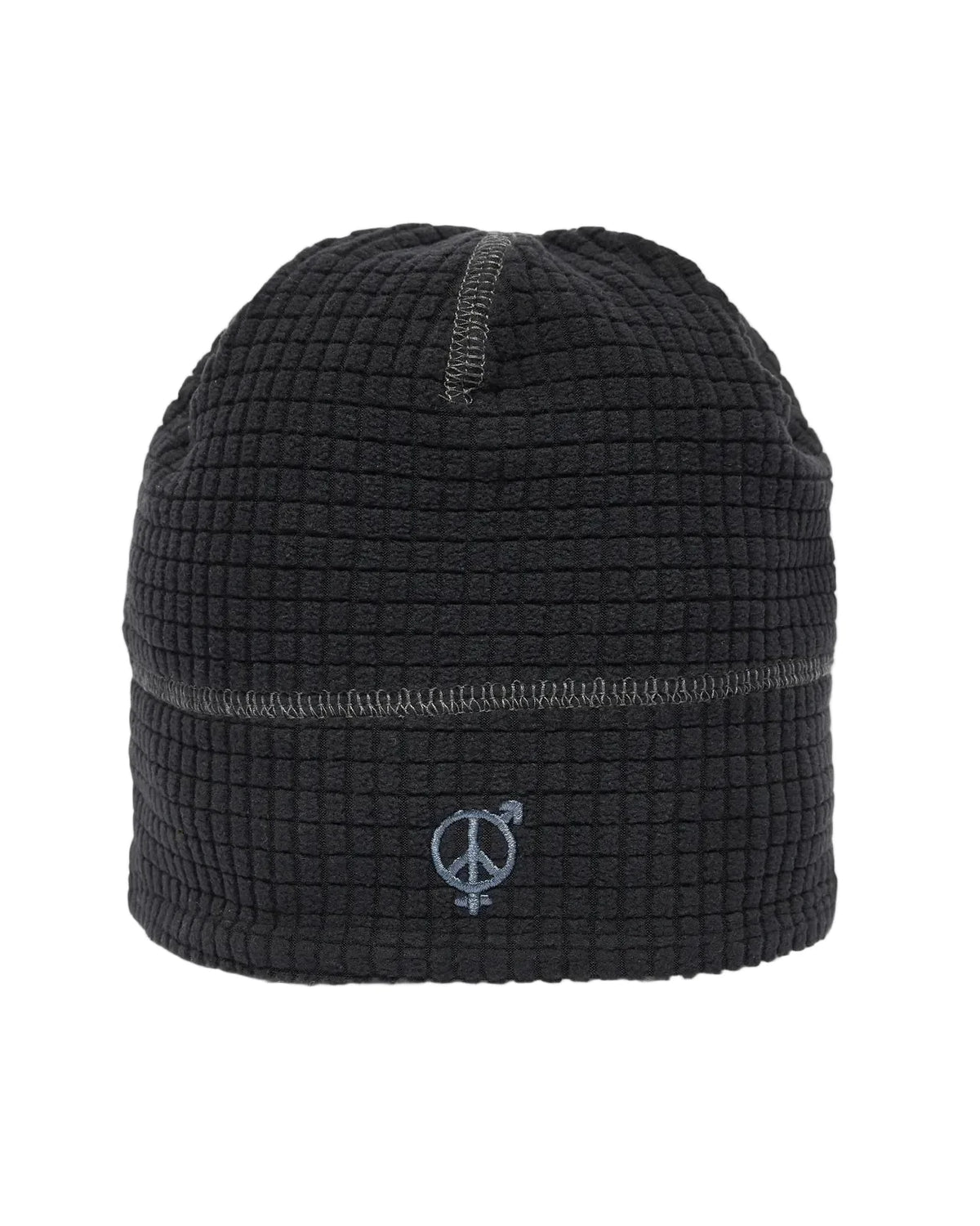 Sex Hippies Reversible Grid Fleece Beanie (Black/Grey)