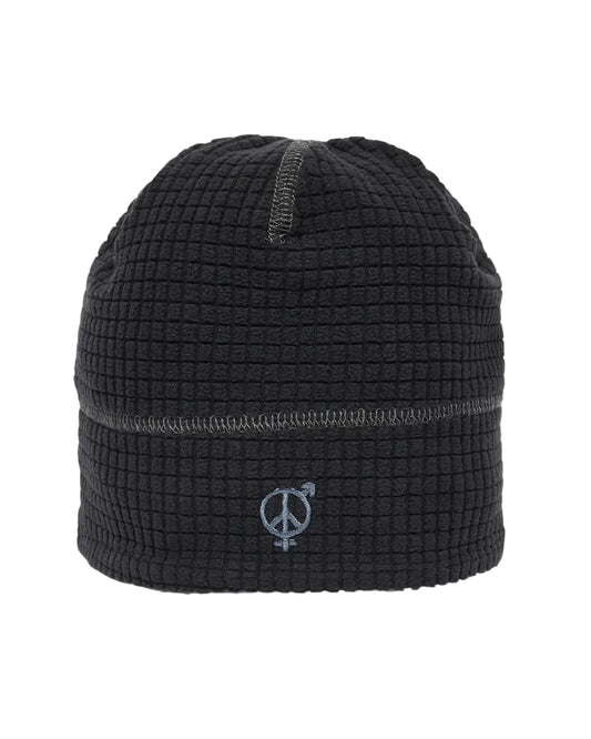 Sex Hippies Reversible Grid Fleece Beanie (Black/Grey)