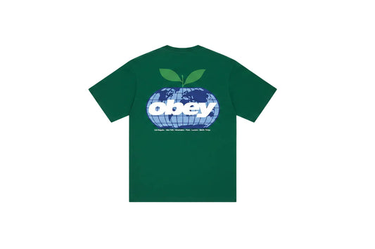 Obey Intercontinental Tee - Forest Green