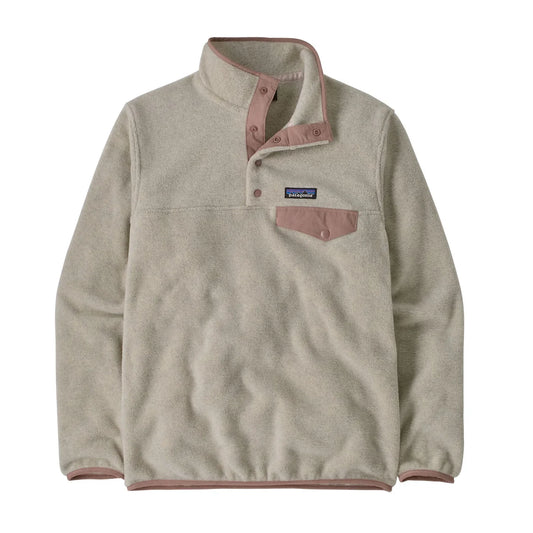 Patagonia Women's Lightweight Synchilla Snap-T Fleece Pullover (Oatmeal Heather With Moonrise Taupe)) (Copy)